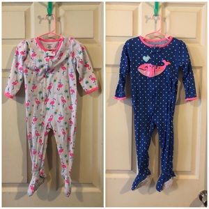 Set of Carter’s footie PJs